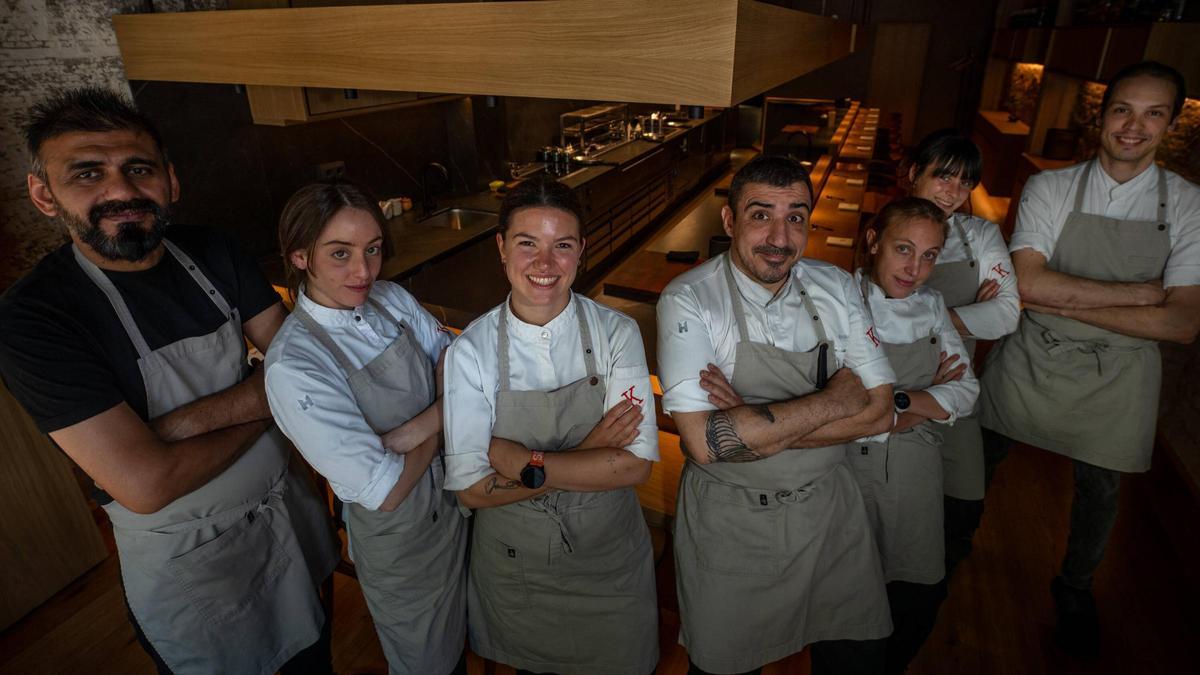 El equipo del restaurante Direkte. El equipo del restaurante Direkte.