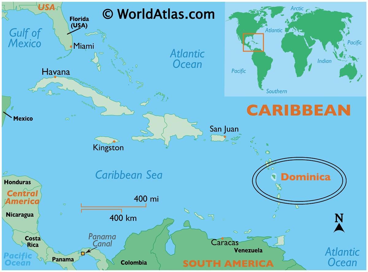 Ubicación de Dominica