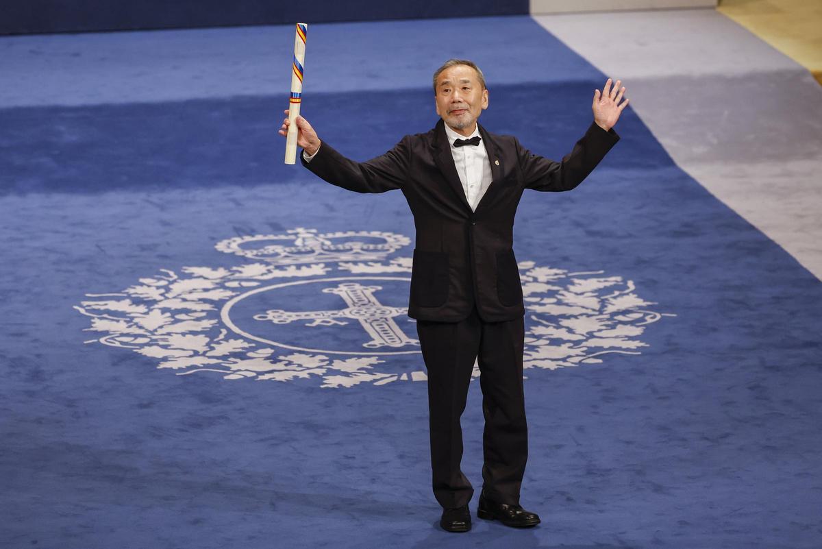 Haruki Murakami, tras recibir el Premio Princesa de Asturias.