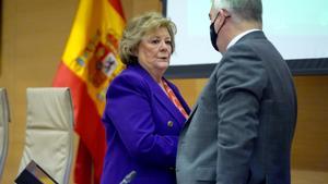 Enriqueta Chicano, Presidenta del Tribunal de Cuentas durante su comparecencia esta mañana en el Congreso de los Diputados.