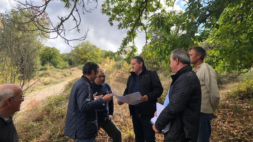 Replanteo de la obra en Palazuelo.