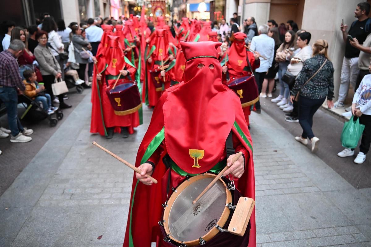 Tambores durante la procesión de la Oración en el Huerto de Elche