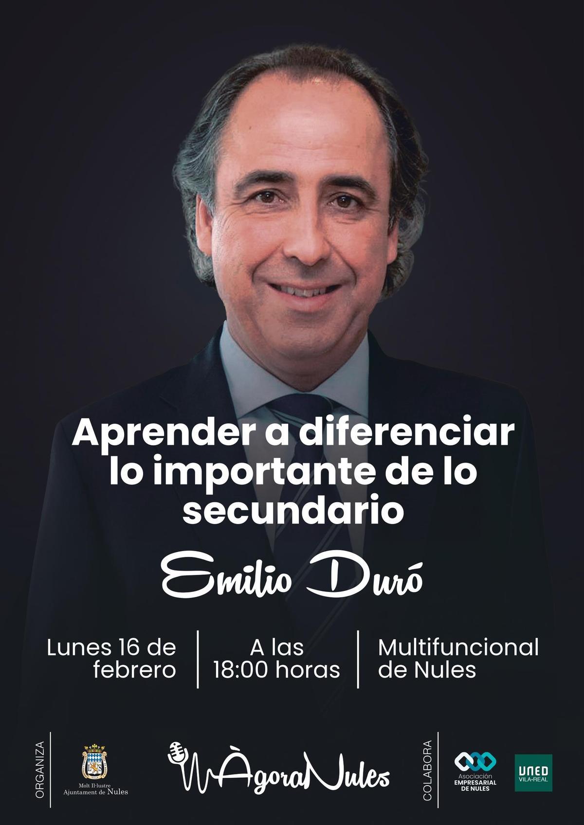 Cartel de la charla.