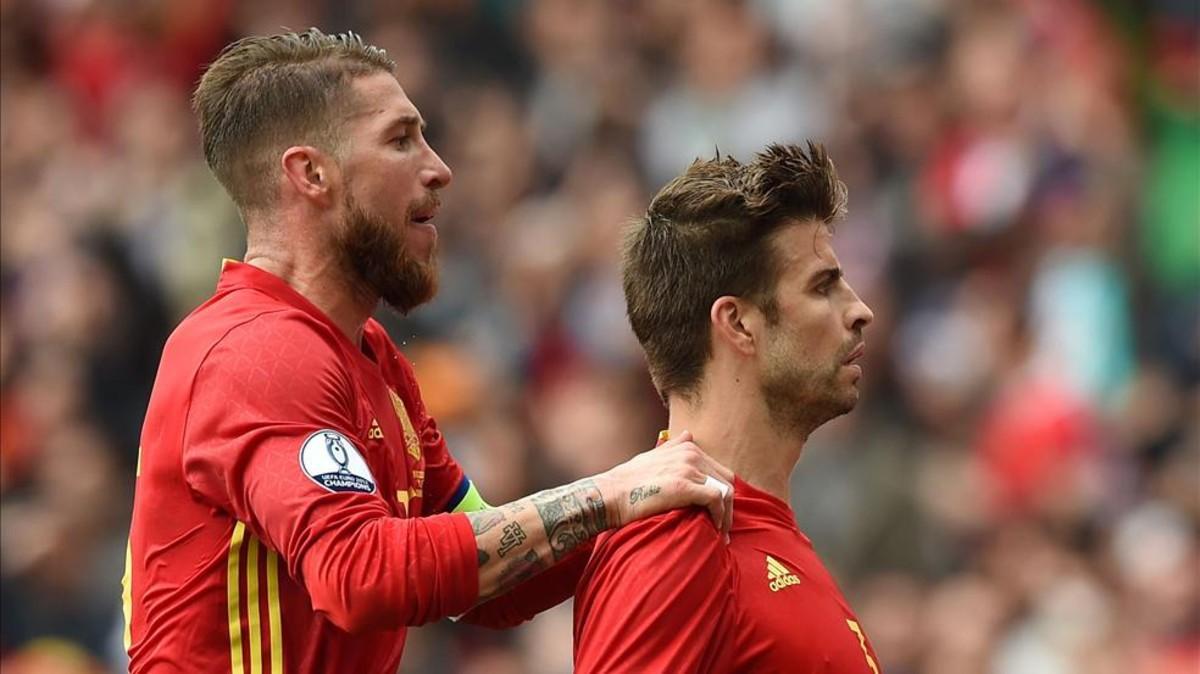 Ramos y Piqué volverán a coincidir la próxima semana con la Roja