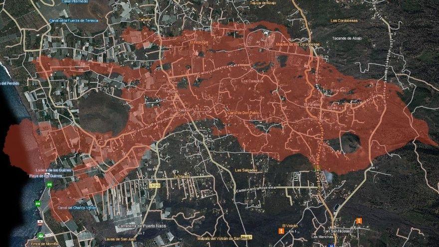 Grafcan actualiza el servicio de ortofotos para acceder a la cartografía previa a la erupción.