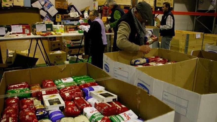 Voluntarios en el Banco de Alimentos de Zamora.