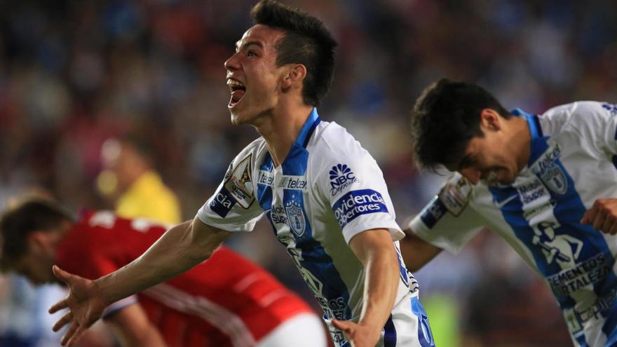 El jugador Hirving Lozano,  del Pachuca // David Martínez Pelcastre