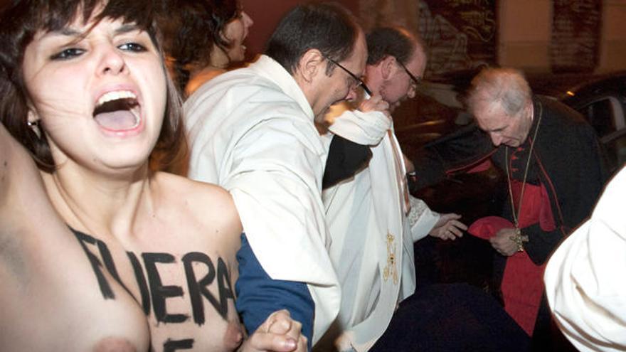 Protesta de Femen ante Rouco Varela // Luca Piergiovanni