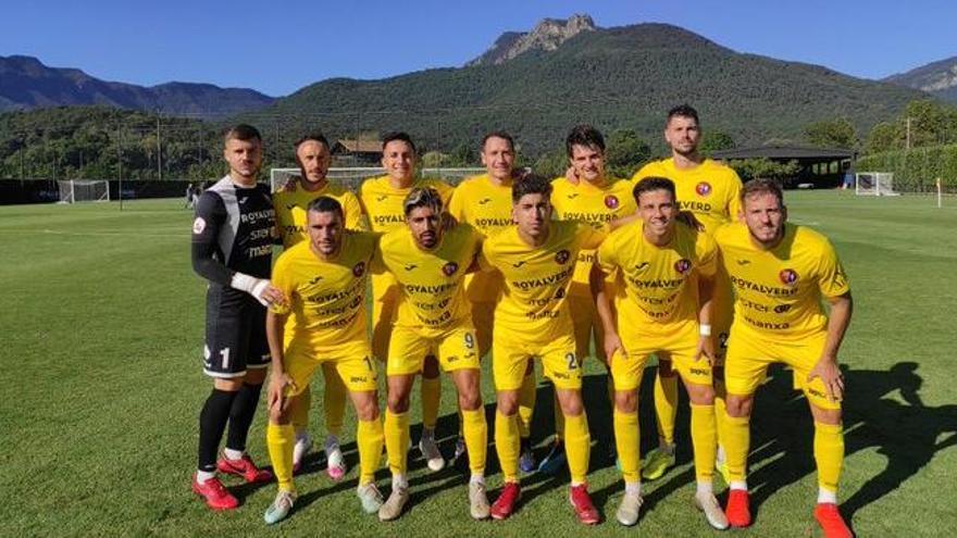 L&#039;onze inicial que ha presentat l&#039;Olot avui contra el Peralada