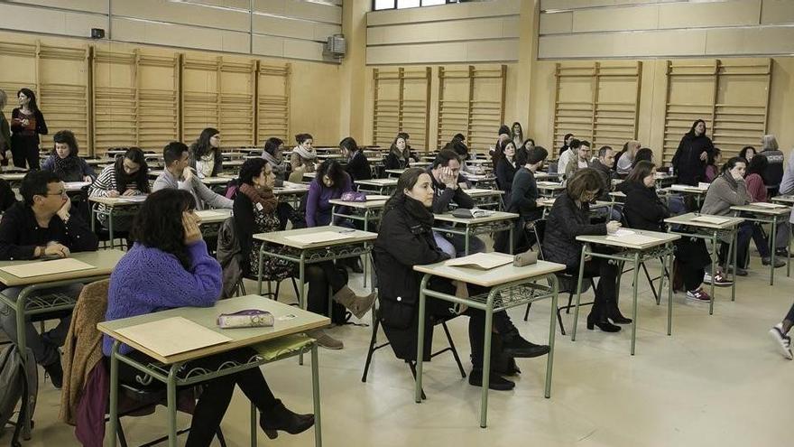 Sala donde se realizaron pruebas de oposiciones docentes.