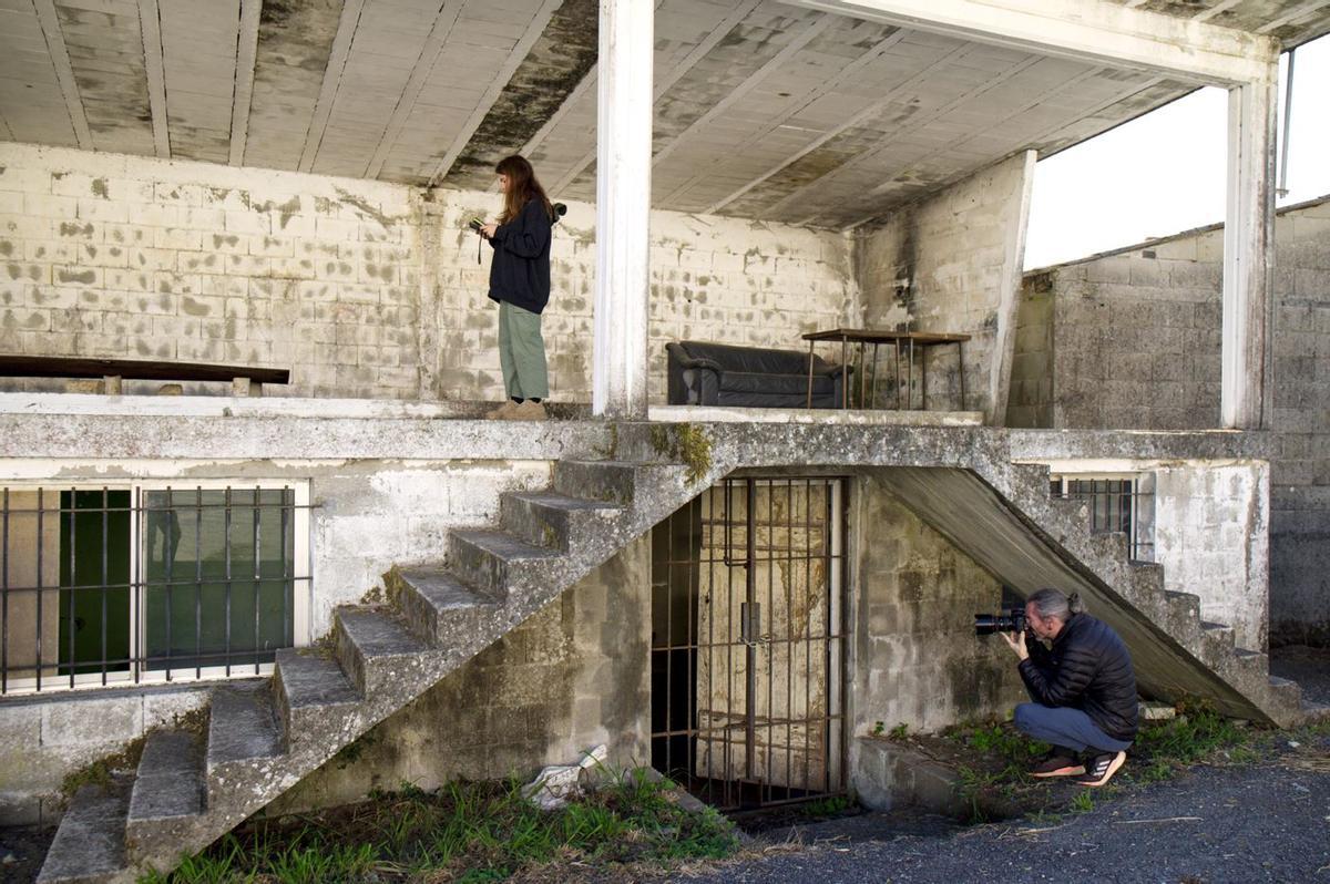 Íñigo Sánchez documentando un palco galego.