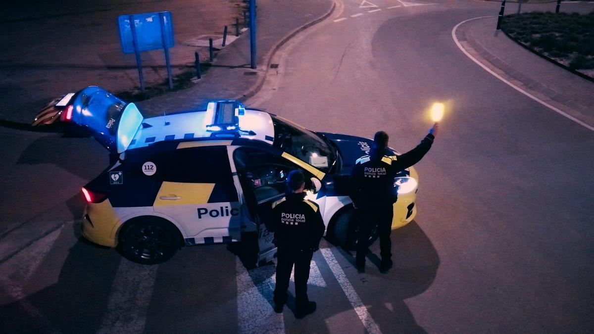 Un control nocturn de la Policia de Vidreres
