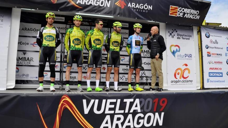Los corredores del Guerciotti que participaron en la Vuelta a Aragón. // FdV