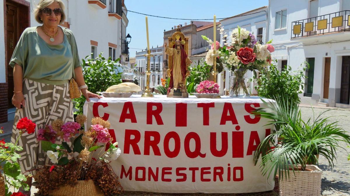 Altar de Cáritas Parroquial al paso del Corpus