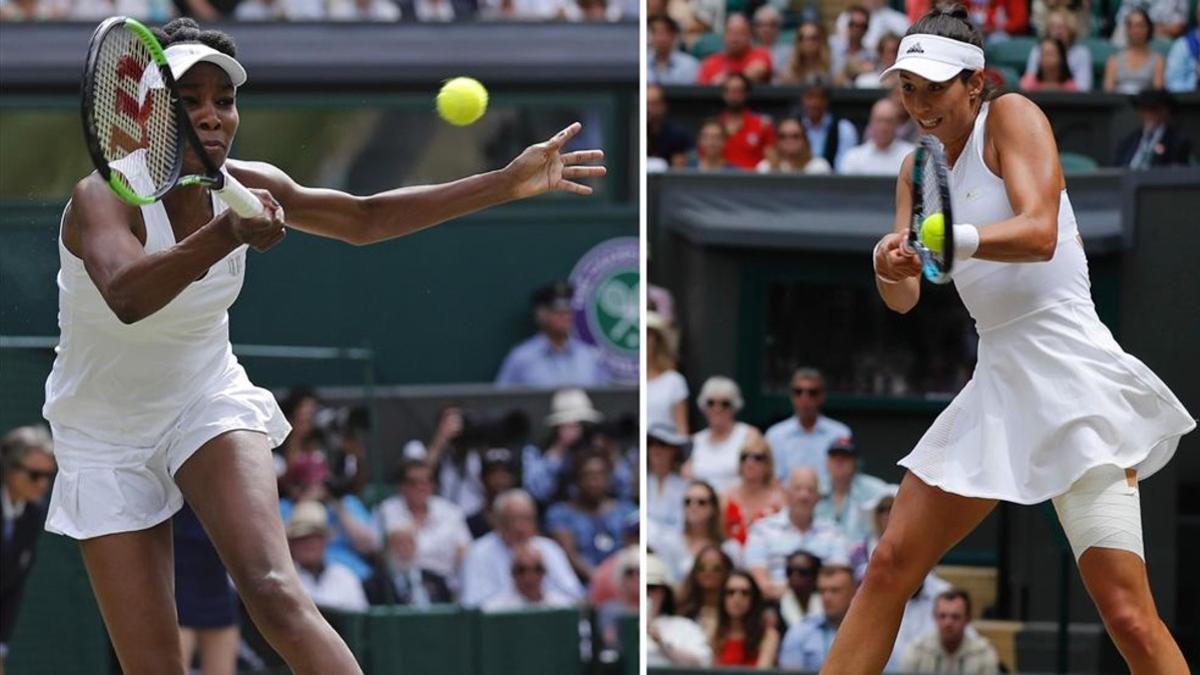 Venus Williams y Garbiñe Muguruza, protagonistas de la final de Wimbledon 2017