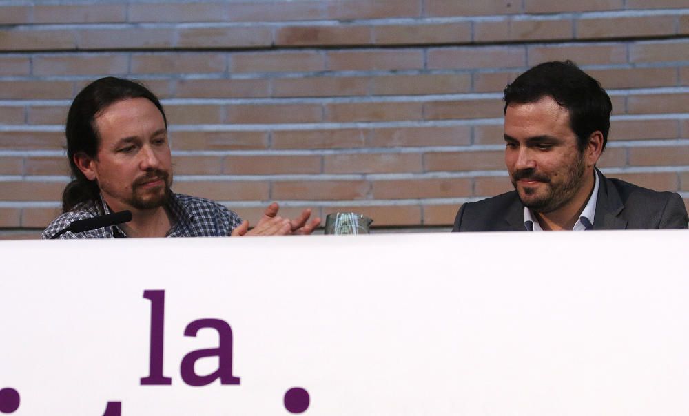Acto de Pablo Iglesias y Alberto Garzón en la UMA