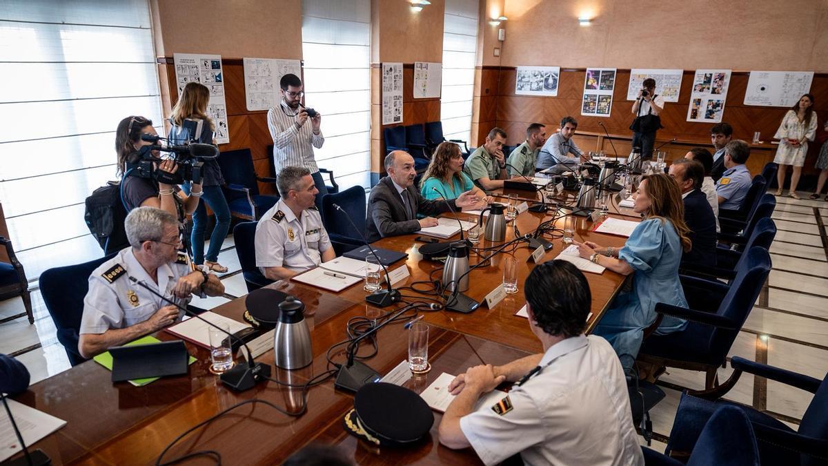 Junta Local de Seguridad celebrada este lunes por la oleada de robos en comercios de Delicias.