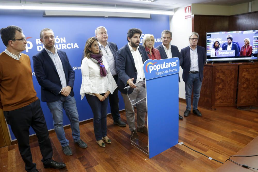 Así fue la noche electoral en la sede del PP