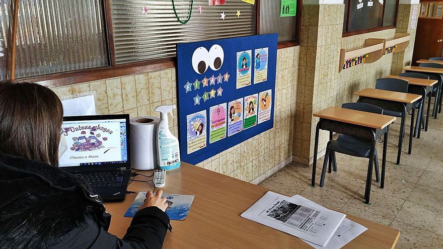 Imagen de archivo de un colegio que da clases ‘online’.