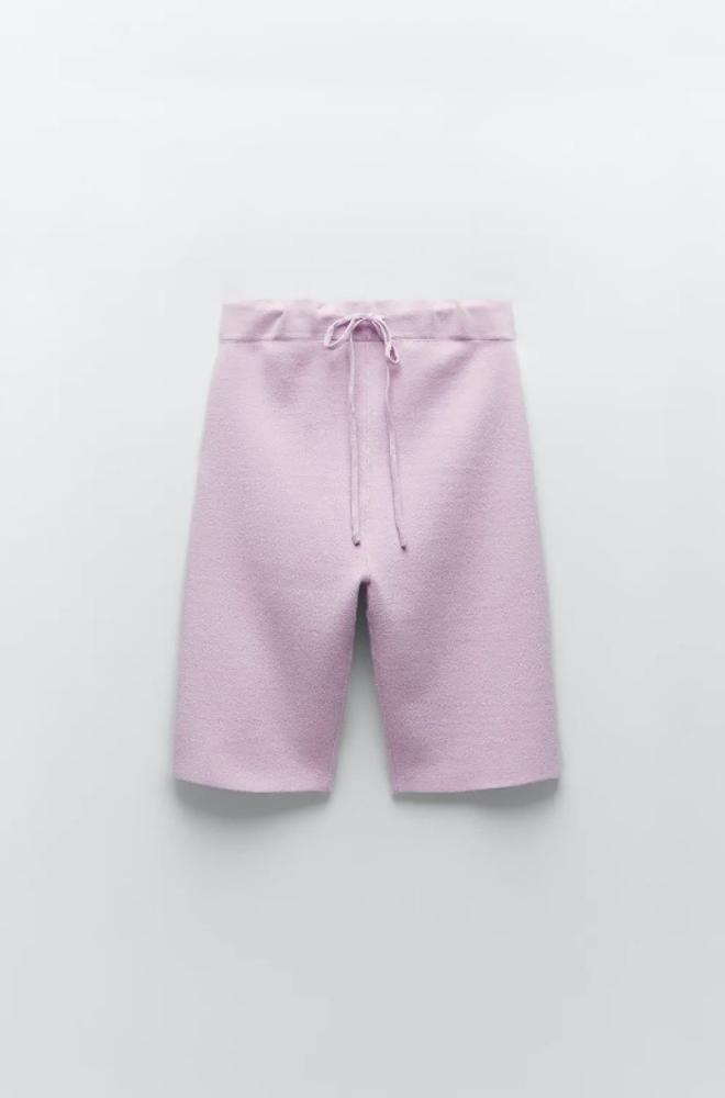 Bermudas de punto rosas de Zara