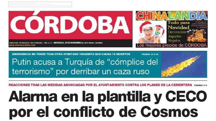 La portada de CÓRDOBA