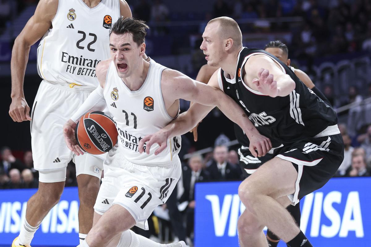 Mario Hezonja, en una acción del Real Madrid - Virtus de Bolonia.