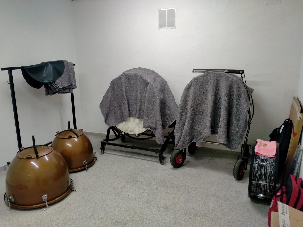 Instrumentos en la casa de uno de los músicos