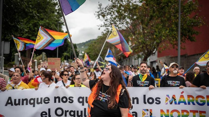 El Orgullo de Tenerife alza la voz en La Orotava contra la "ola reaccionaria" y la vulneración de derechos