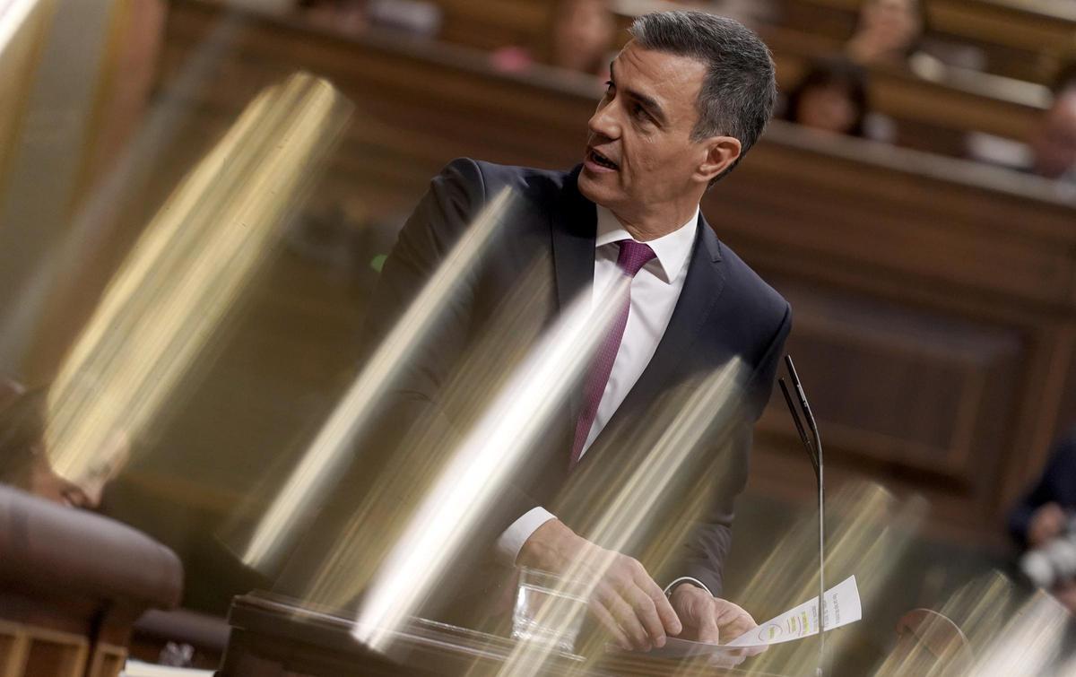 Pedro Sánchez, este miércoles en el Congreso de los Diputados.