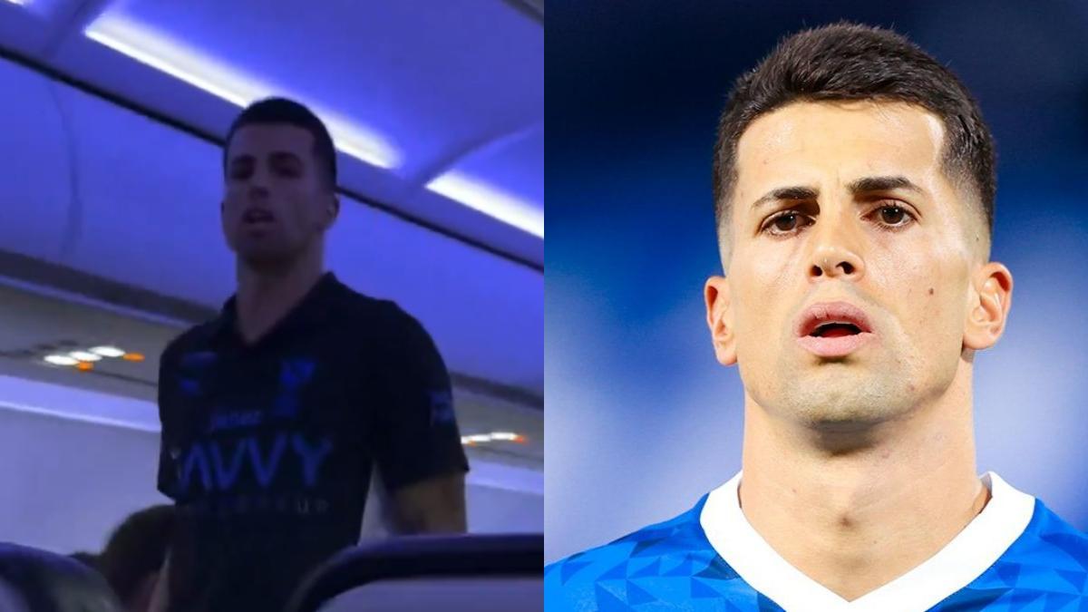 Cancelo perdió los papeles con un aficionado en un avión