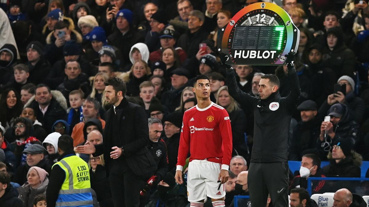 Cristiano Ronaldo participó como suplente en el encuentro frente al Chelsea