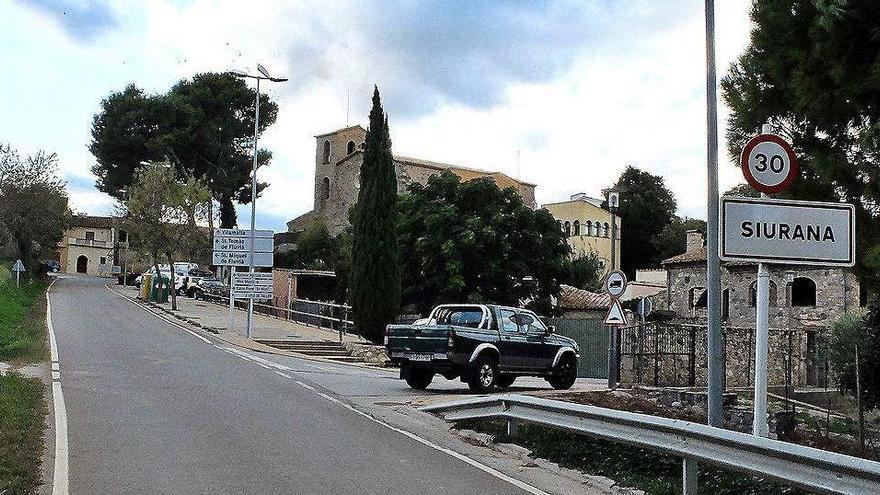 La carretera de Siurana d&#039;Empordà que es preveu ampliar.