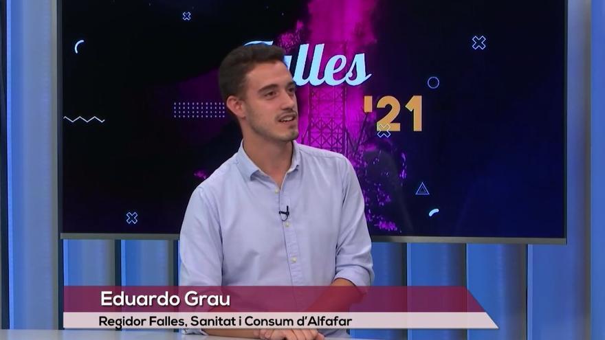 Entrevista a Eduardo Grau, concejal de Fiestas, Deporte y Comunicación del Ayuntamiento de Alfafar, en Levante TV.