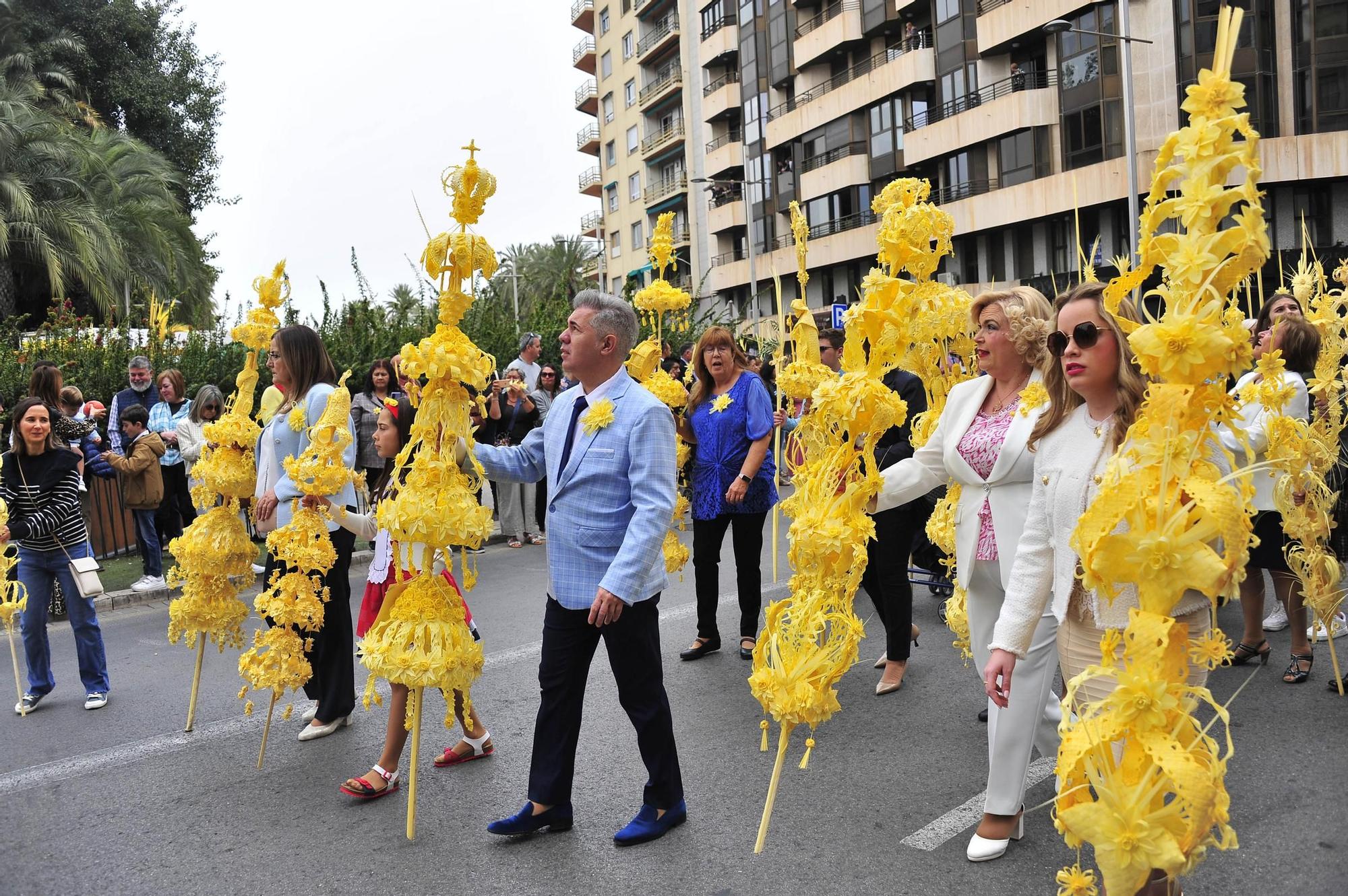 Miles de palmas blancas llenan Elche de tradición