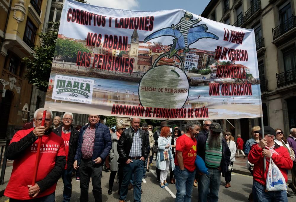 Manifestación de los pensionistas en Oviedo