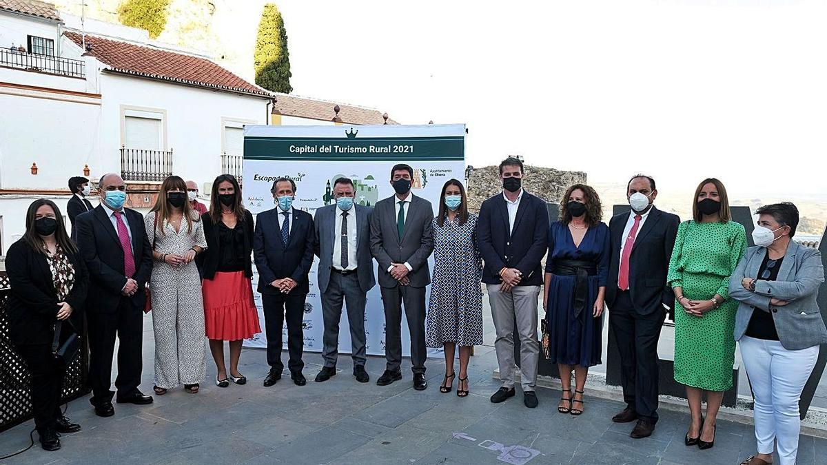 El consejero de Turismo, Juan Marín, en el acto celebrado en Olvera.