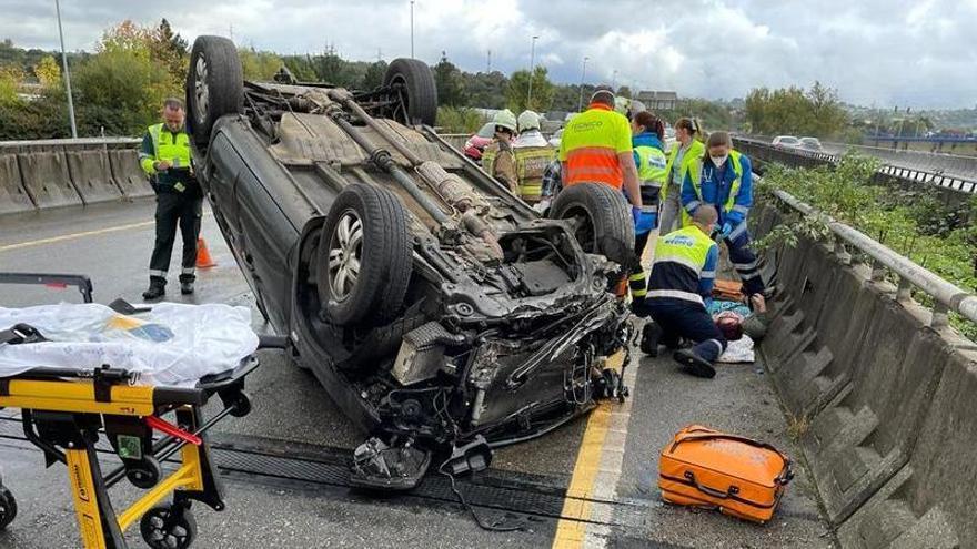 El vehículo accidentado.