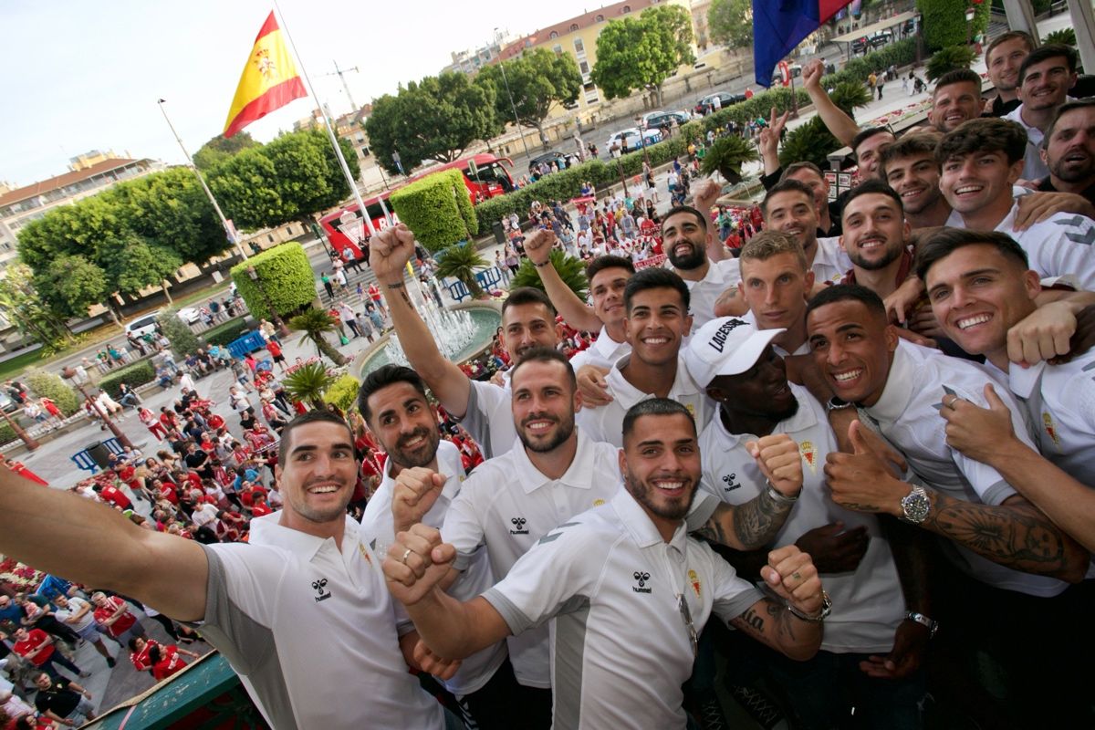 Recepción del Real Murcia en el Ayuntamiento de la ciudad