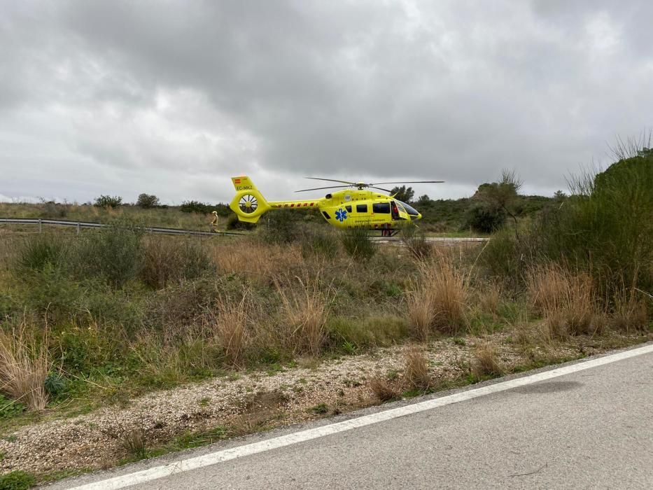 Accident de trànsit a l'N-260 a Vilajuïga