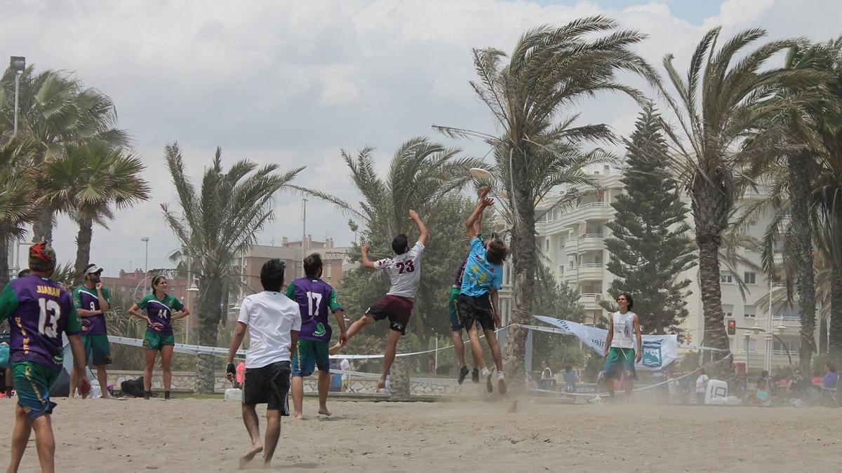 Partido de competición de frisbee