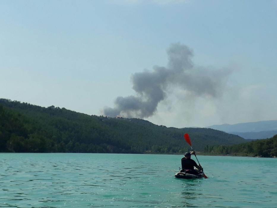 Incendi agrícola a Olius, al Solsonès