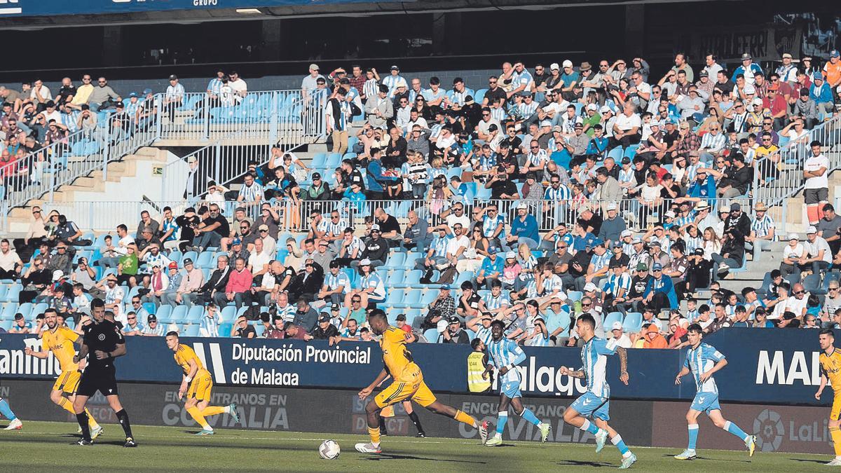 La Rosaleda tuvo este sábado su peor entrada de la temporada: 14.424 espectadores