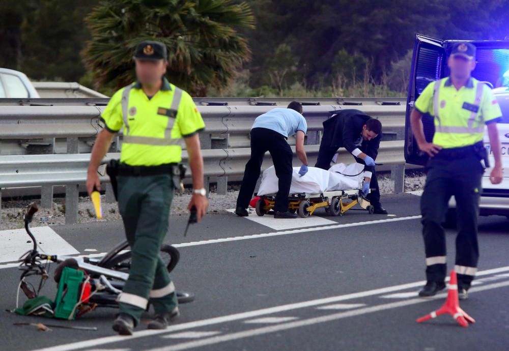 Muere otro ciclista en la N-332 arrollado por un coche entre La Vila y Benidorm
