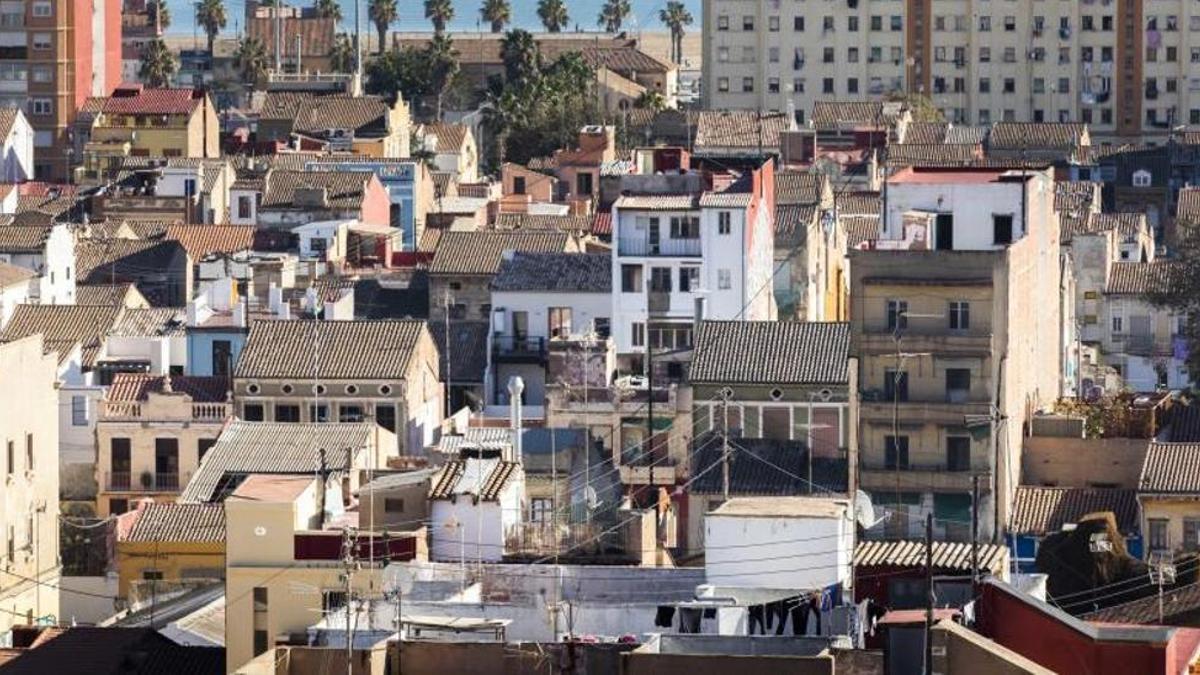 Panorámica del barrio protegido del Cabanyal