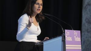 IOne Belarra, durante un acto de Podemos en Madrid, el sábado.