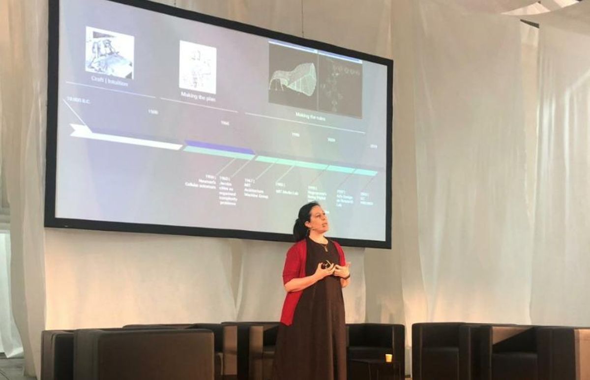 Ana Cocho, durante una charla en Construmat.