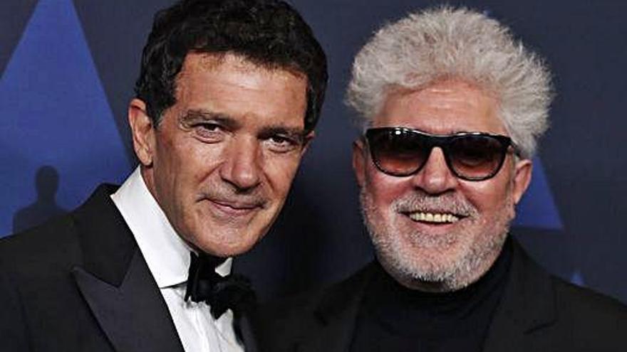 Antonio Banderas y Pedro Almodóvar.