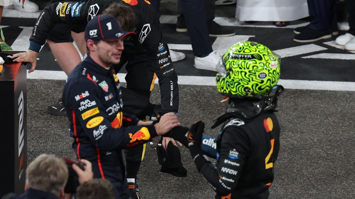 Max Verstappen felicita al campeón Lando Norris