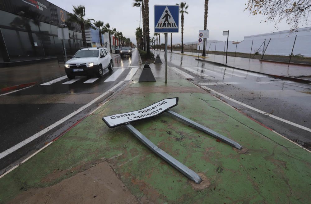 Daños del temporal en el Port de Sagunt.