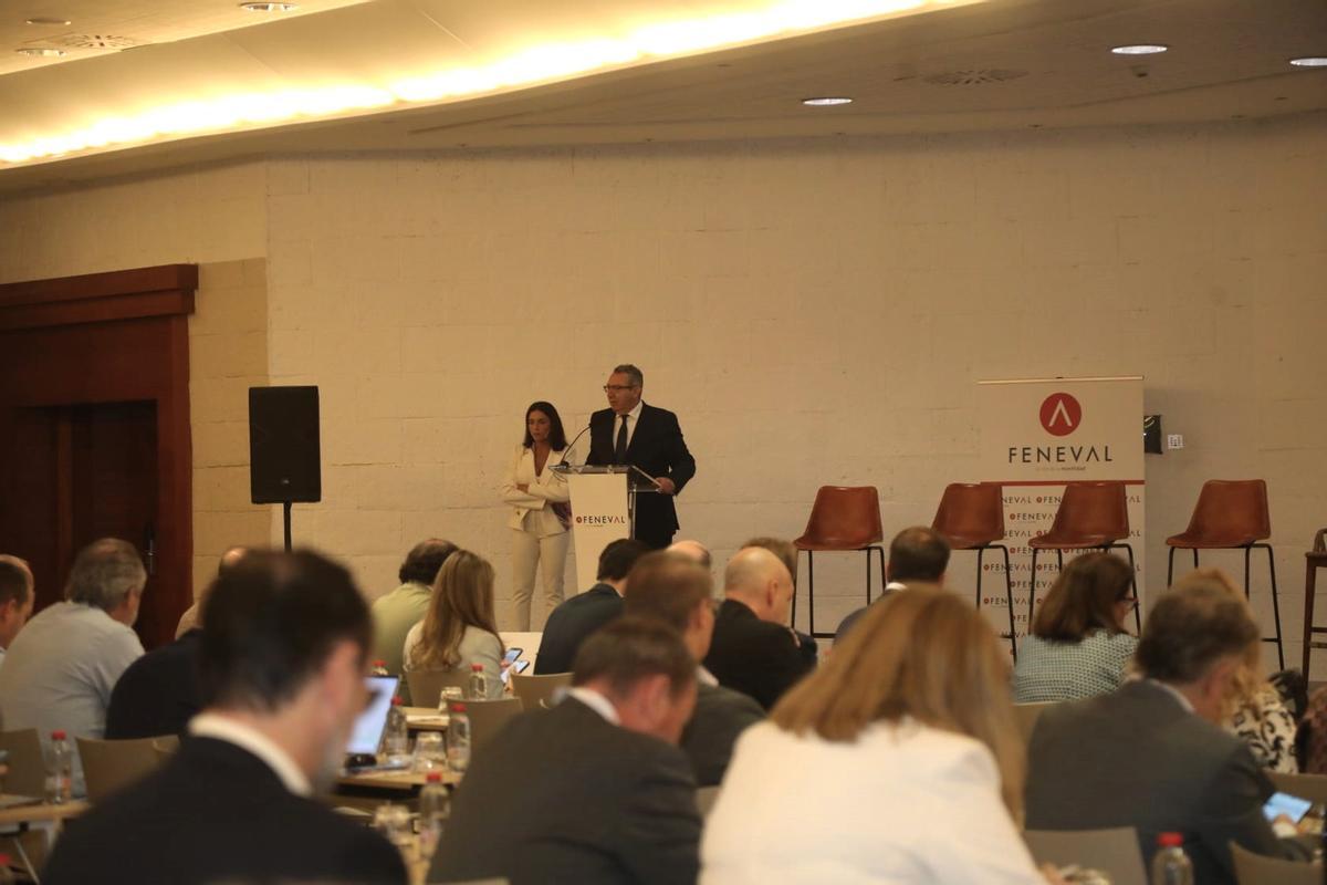 Toni Pérez, durante la inauguración de la convención de Feneval.